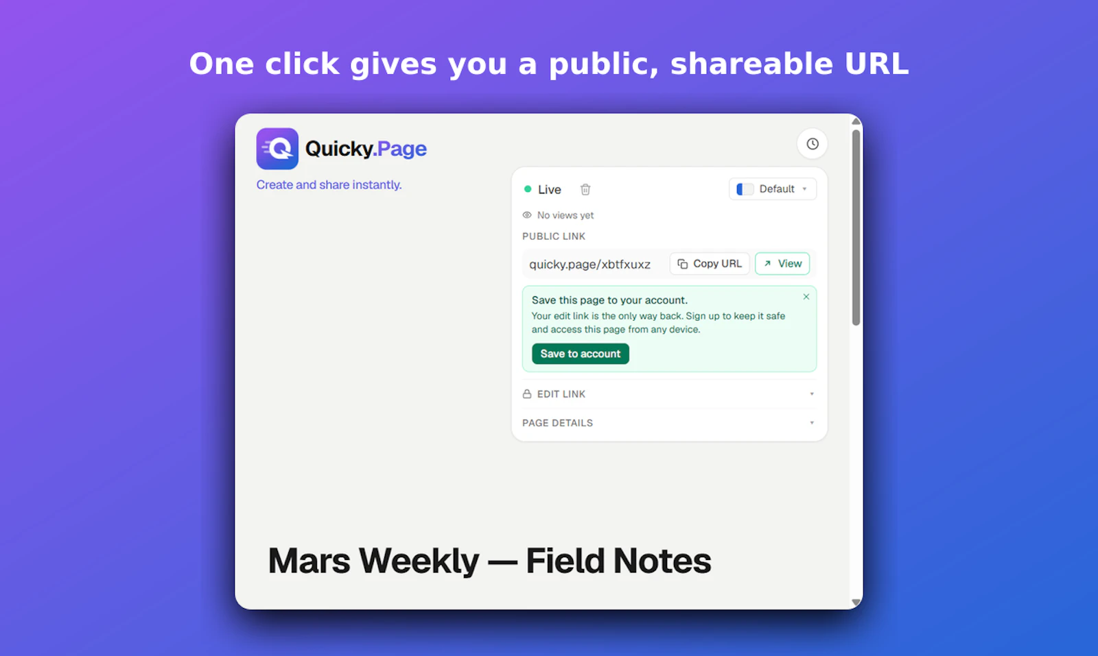 Quicky.Page screenshot 3