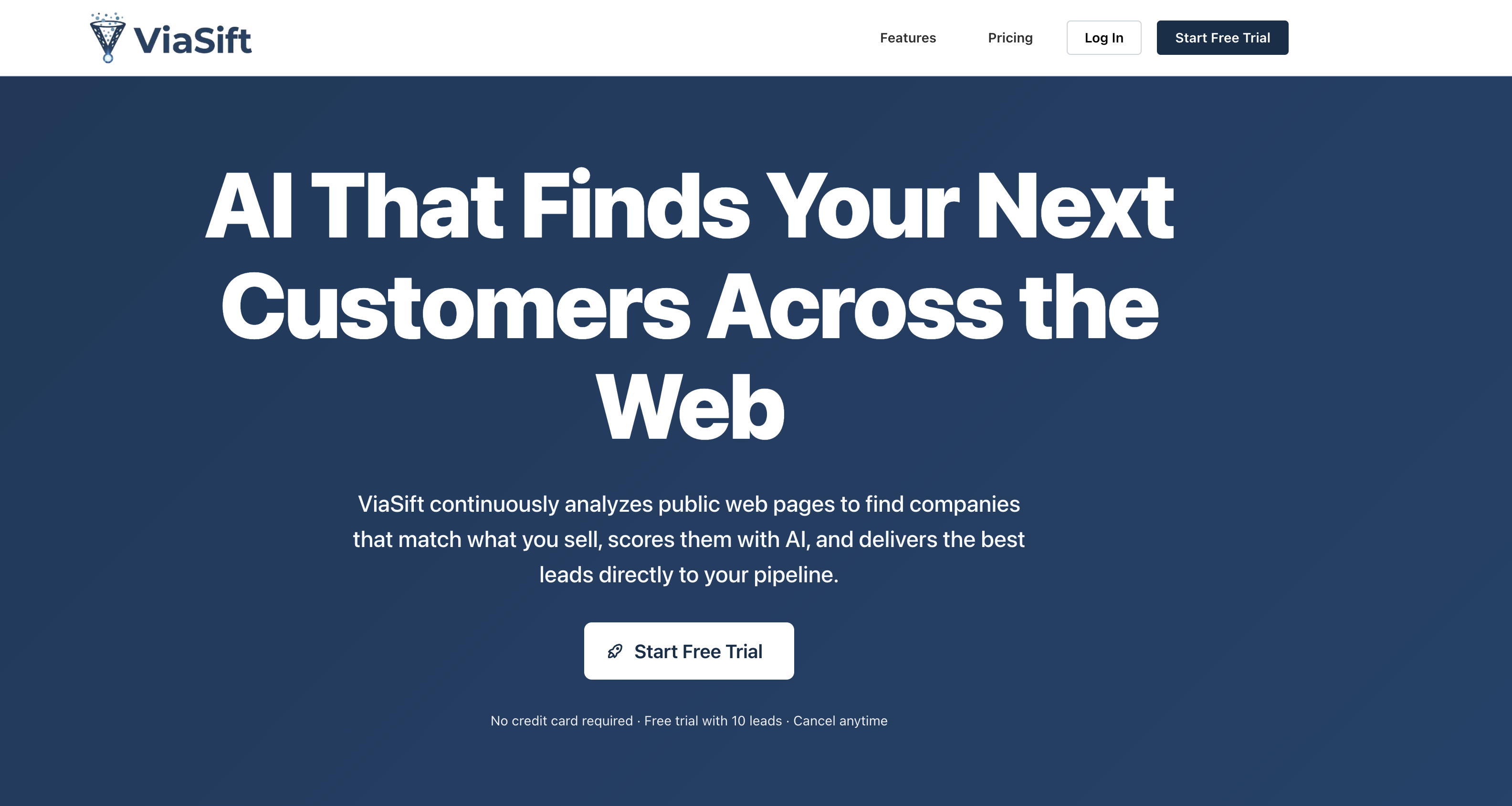 ViaSift - Main product screenshot demonstrating key features and user interface