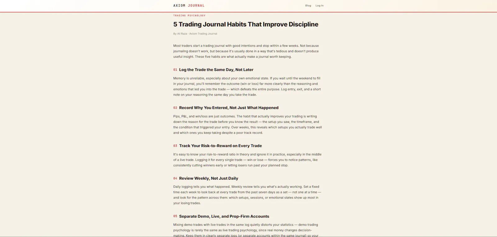 Axiom Trading Journel screenshot 3