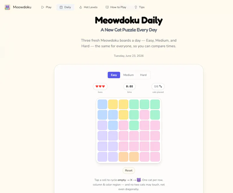 Meowdoku screenshot 4
