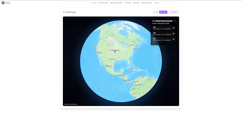 DialVia screenshot 4