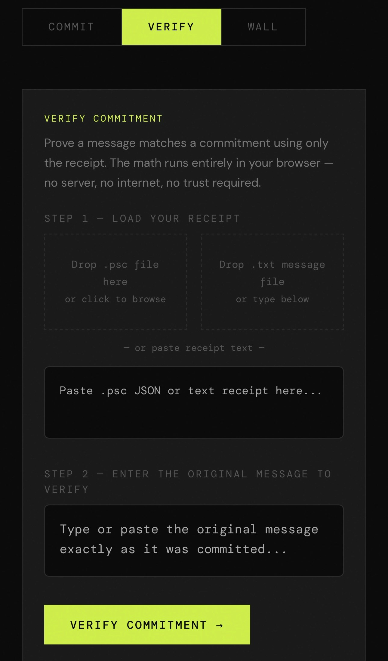 PSI-COMMIT - Screenshot 2 showing product features and functionality