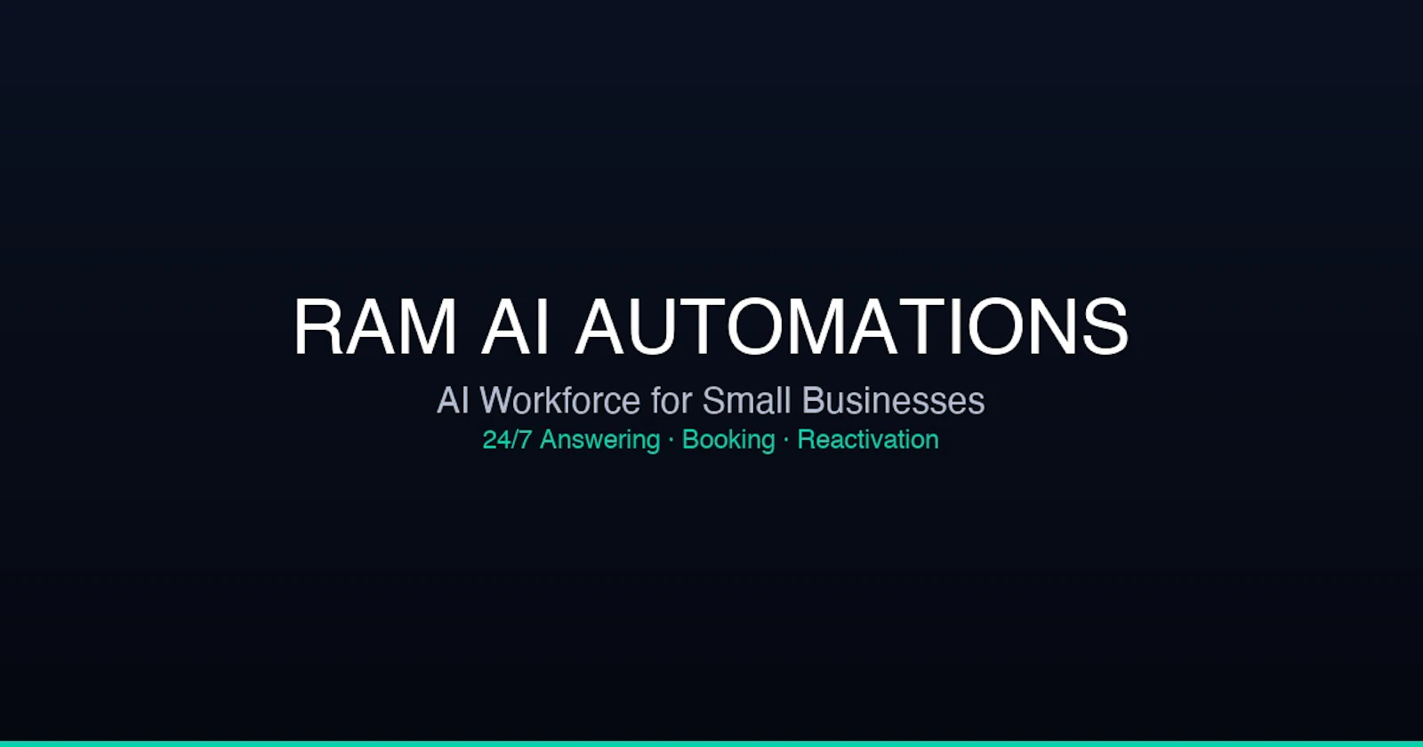 RAM AI — AI Receptionist & Automation screenshot 1