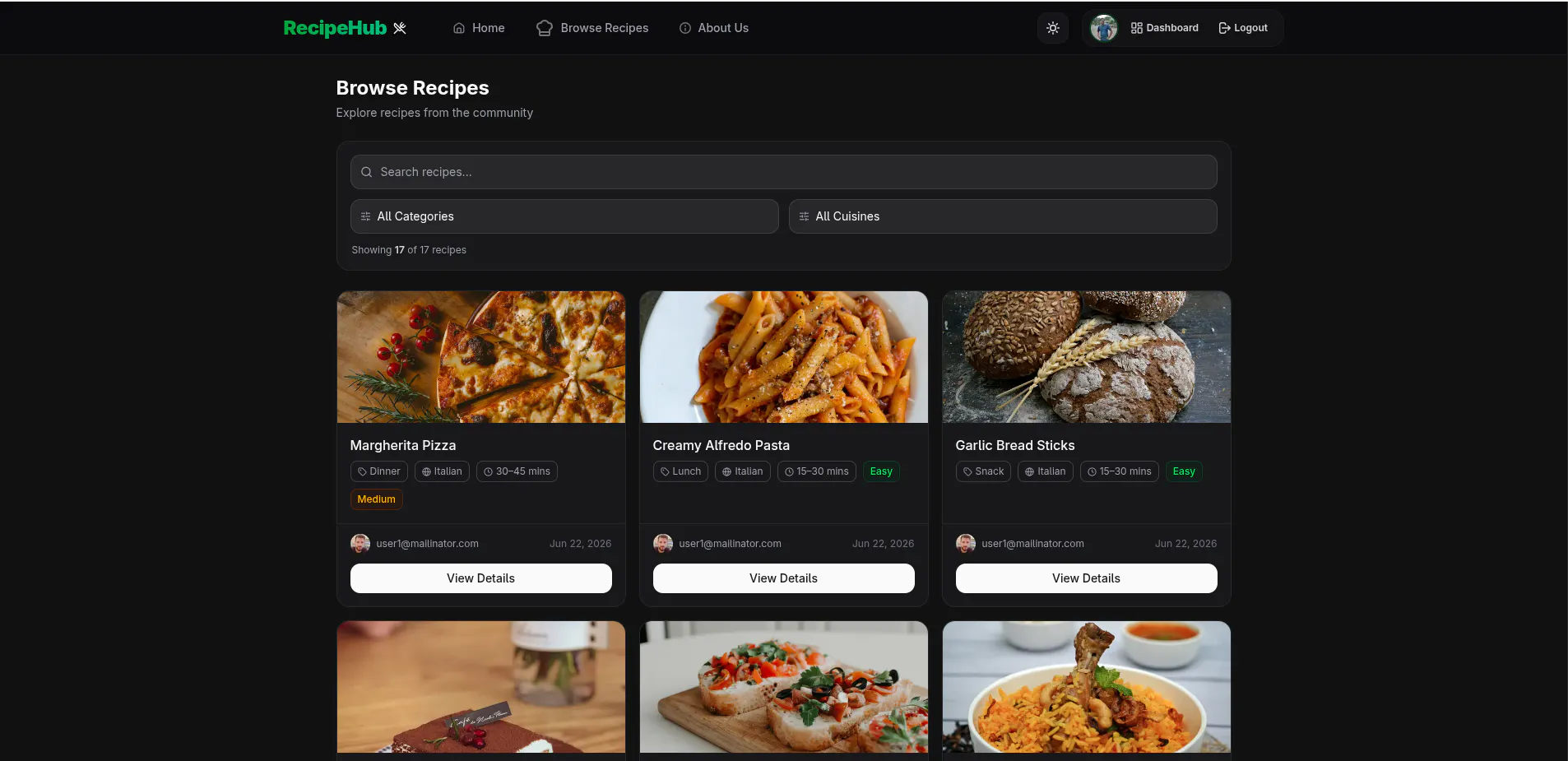 RecipeHub gallery image