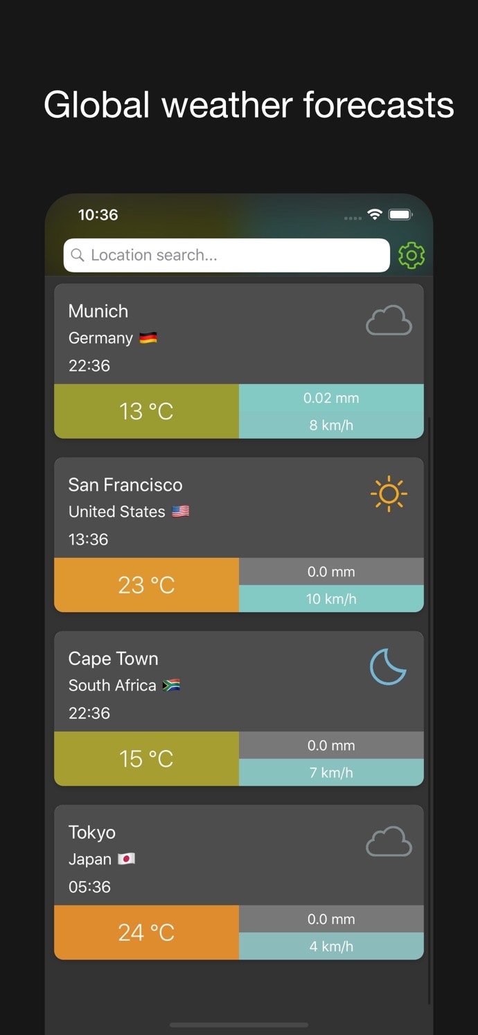 Troposphere iOS - Weather forecasts gallery image