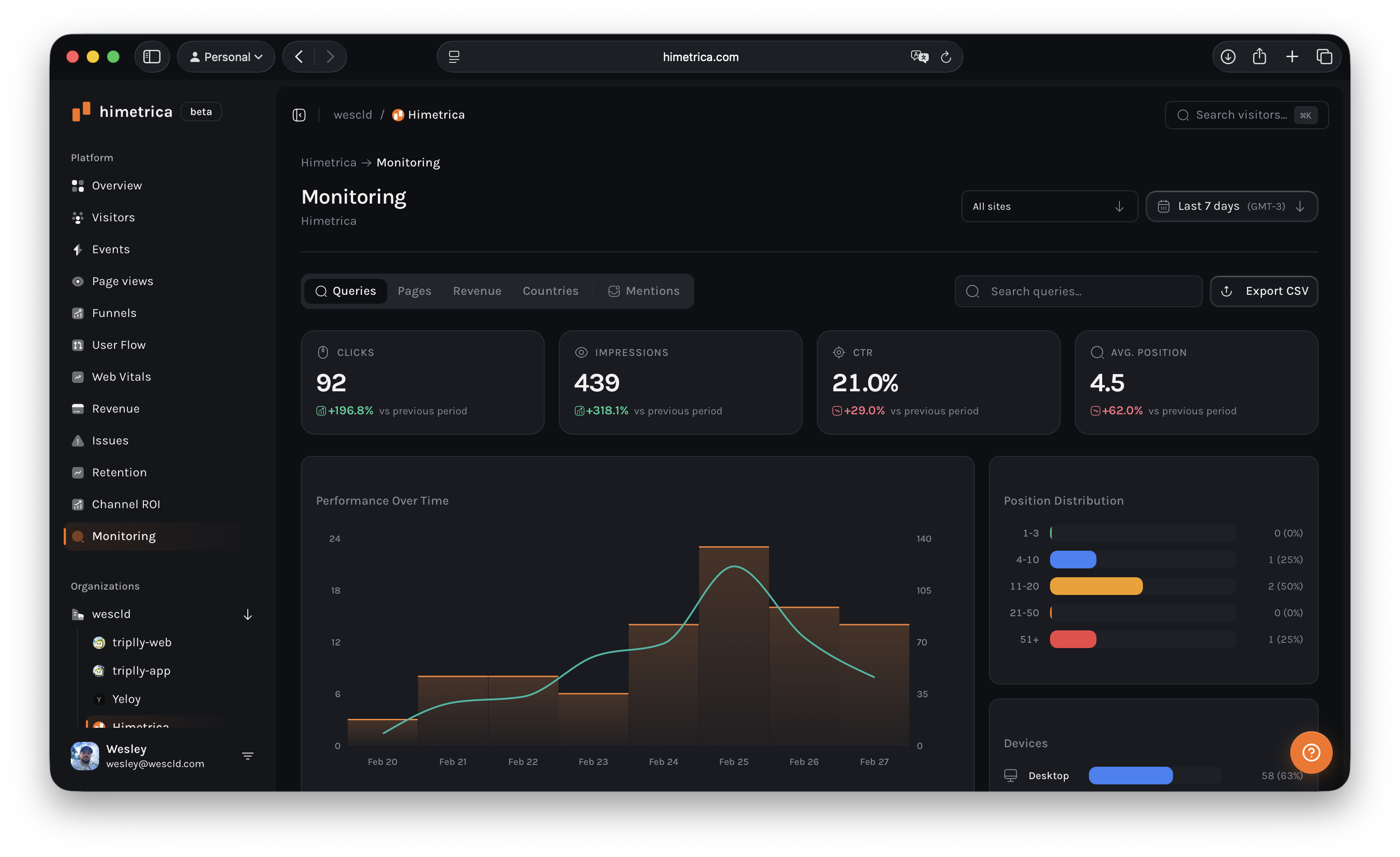 Himetrica  - Screenshot 3 showing product features and functionality