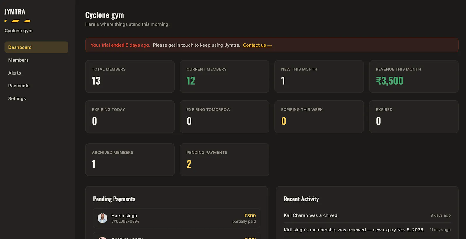 Jymtra screenshot 2