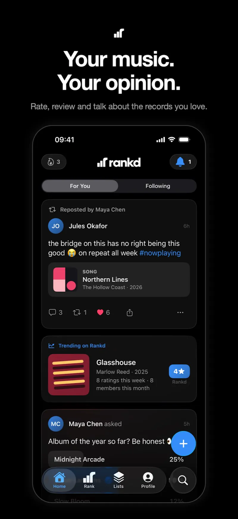 Rankd - A Music Ranking App screenshot 2