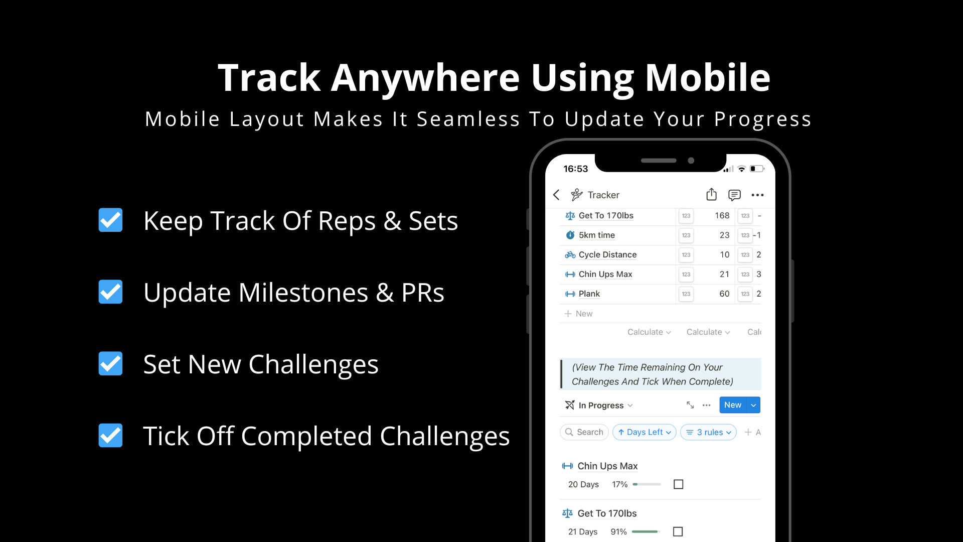 Notion Fitness Tracker - Ascend Şablonu - Sağlık ve fitness hedeflerinize ulaşmak için hepsi bir arada araç medya 3