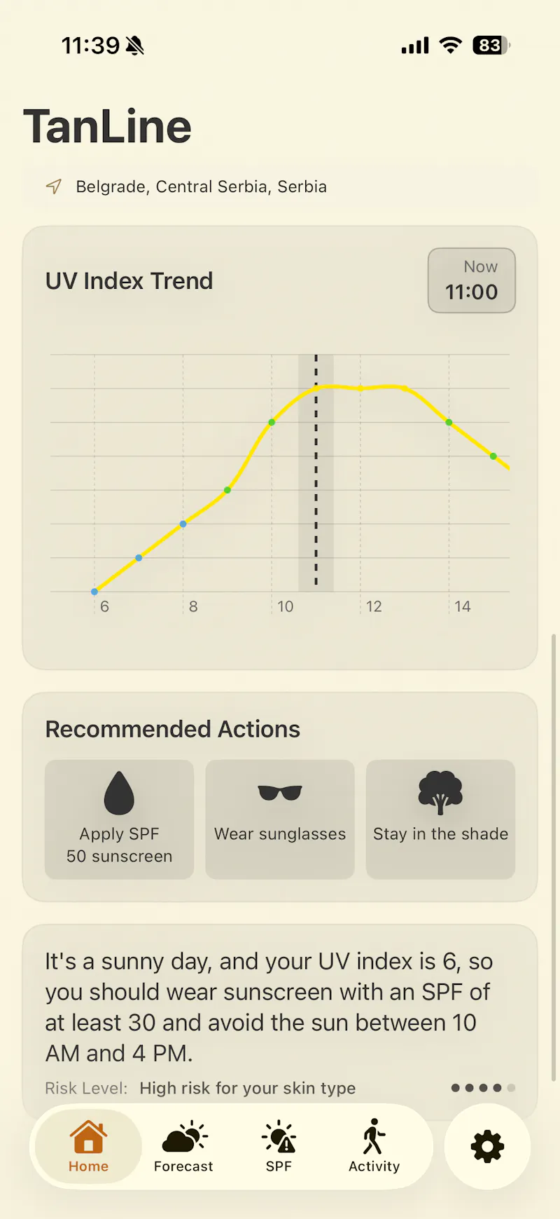 TanLine: Sun Safety Tracker screenshot 2