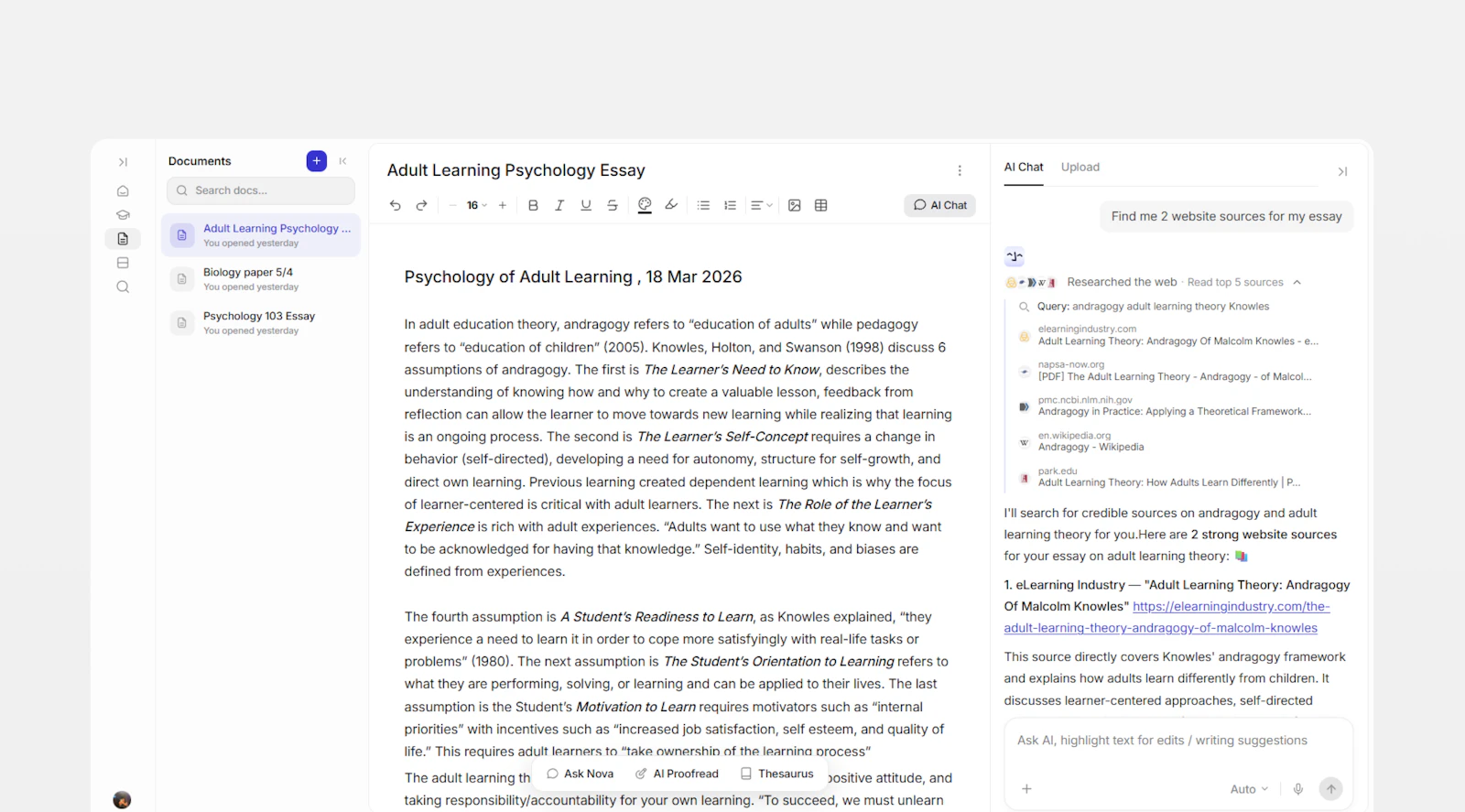 Notova screenshot 1