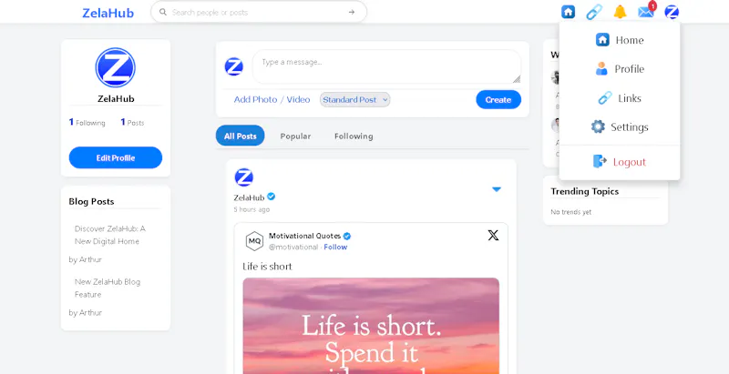 ZelaHub screenshot 2