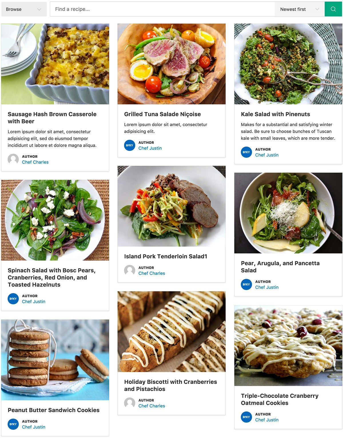 Cooked - Recipes for WordPress gallery image