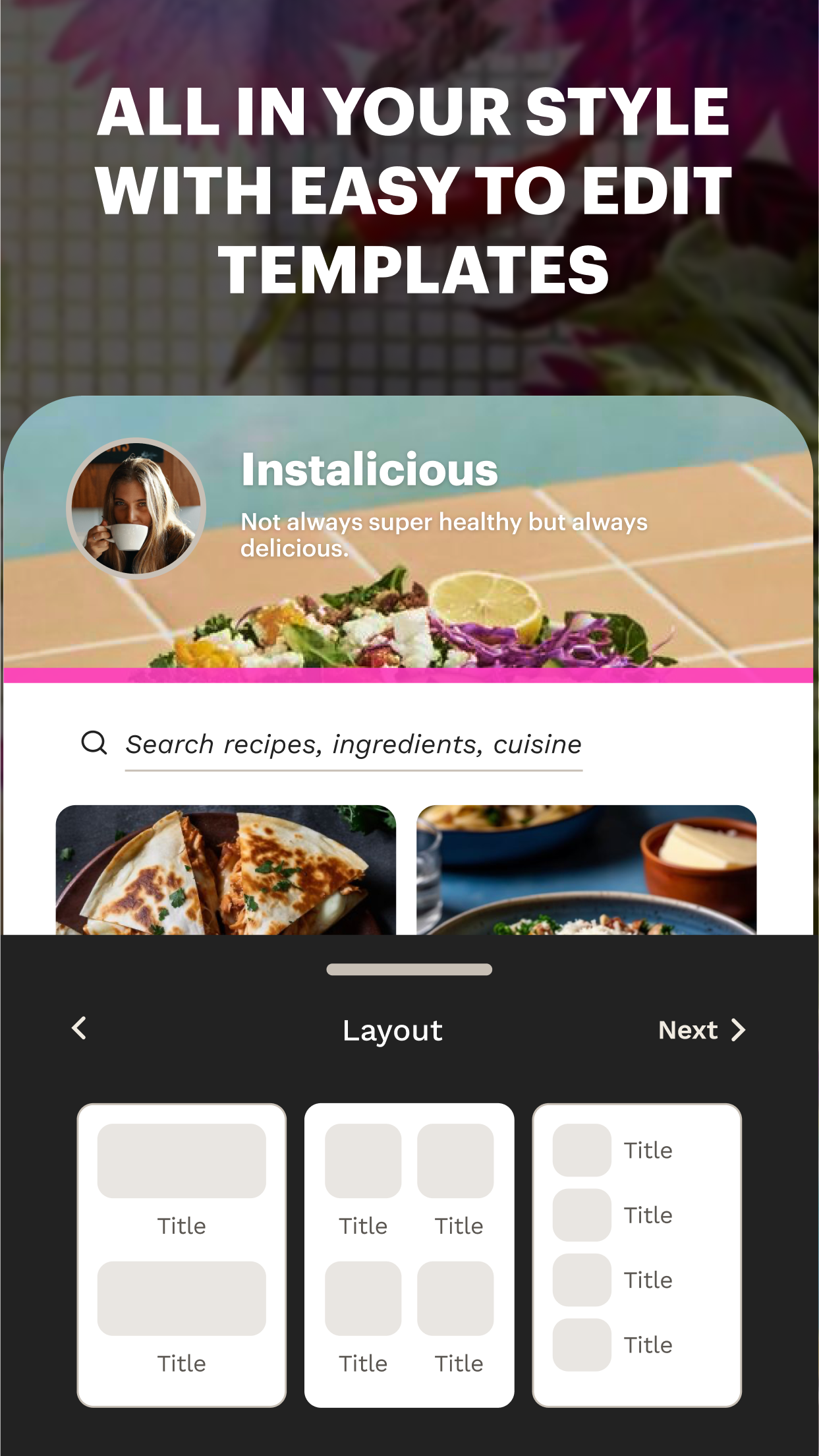 Foodnest Creator - iOS 용 식품 제작자를위한 링크 인 바이오 페이지 빌더 미디어 4