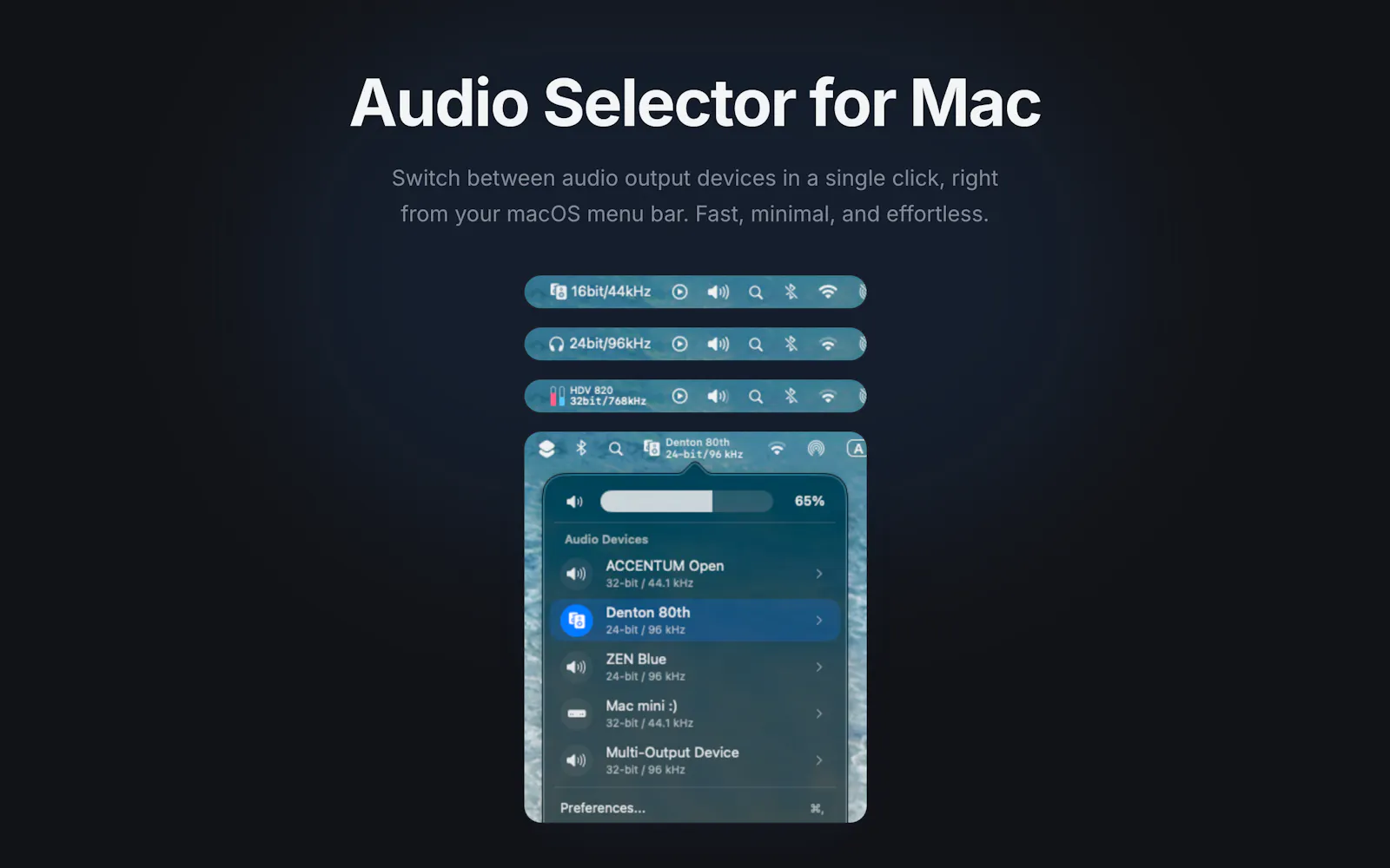 Audio Selector screenshot 1