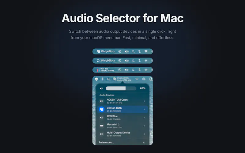 Audio Selector screenshot 1