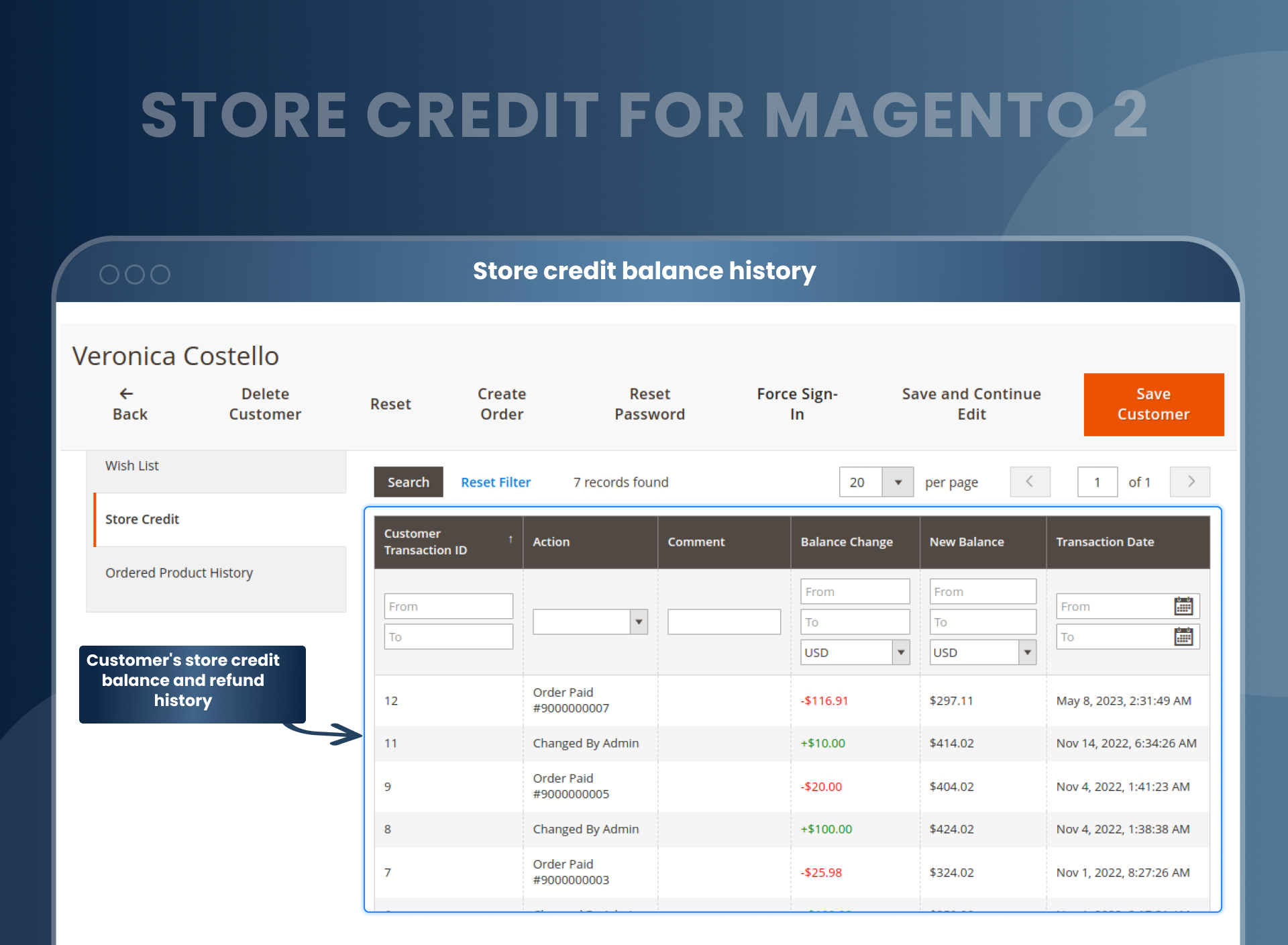 Media Tín dụng cửa hàng Magento 2 - Magento 2 Giới hạn tín dụng & yêu cầu hoàn lại 1