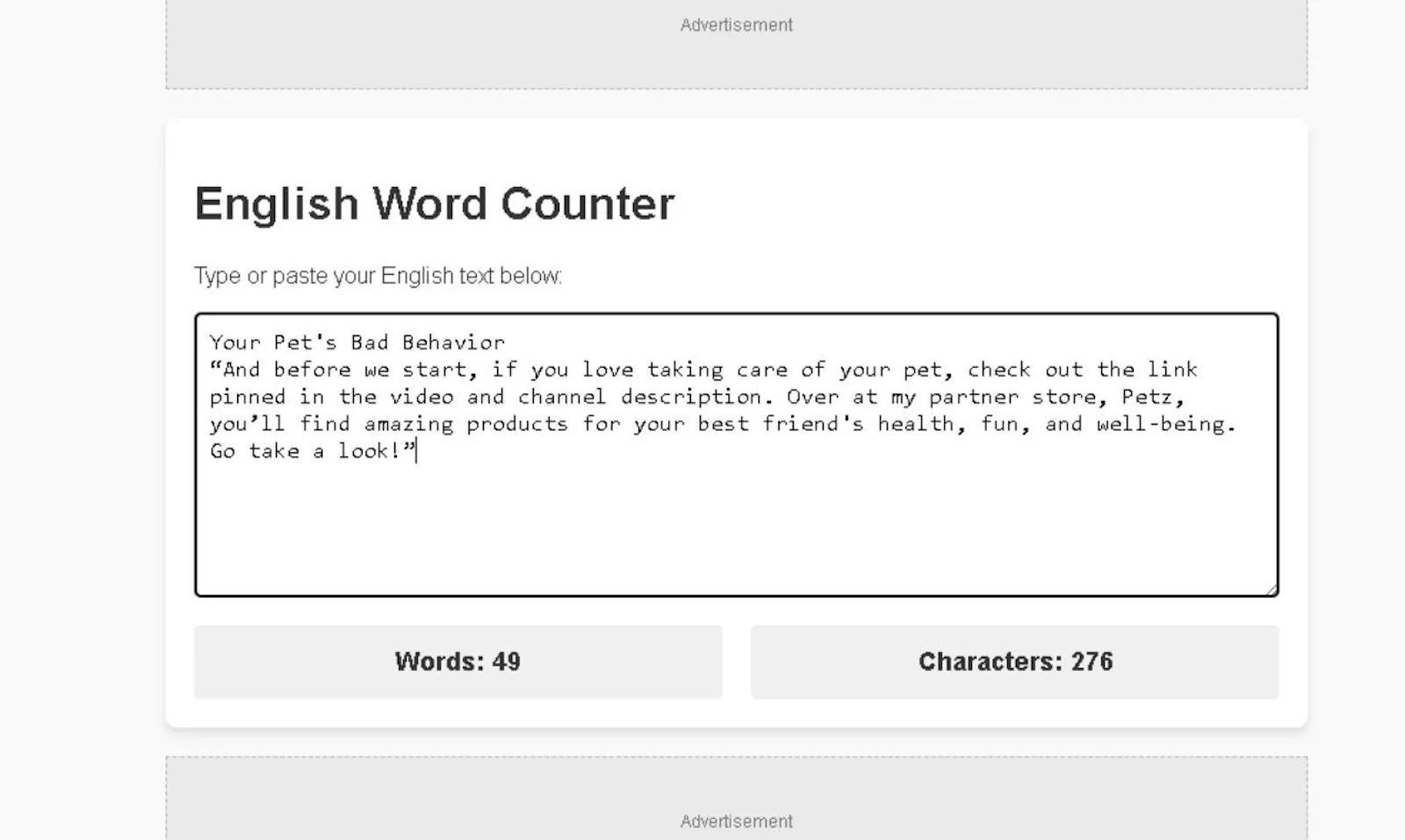 English Word & Character Counter screenshot 2