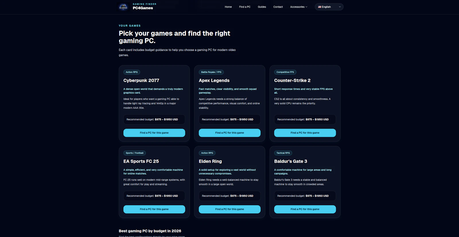 PC4Games — Free Gaming PC Finder 2026 screenshot 3