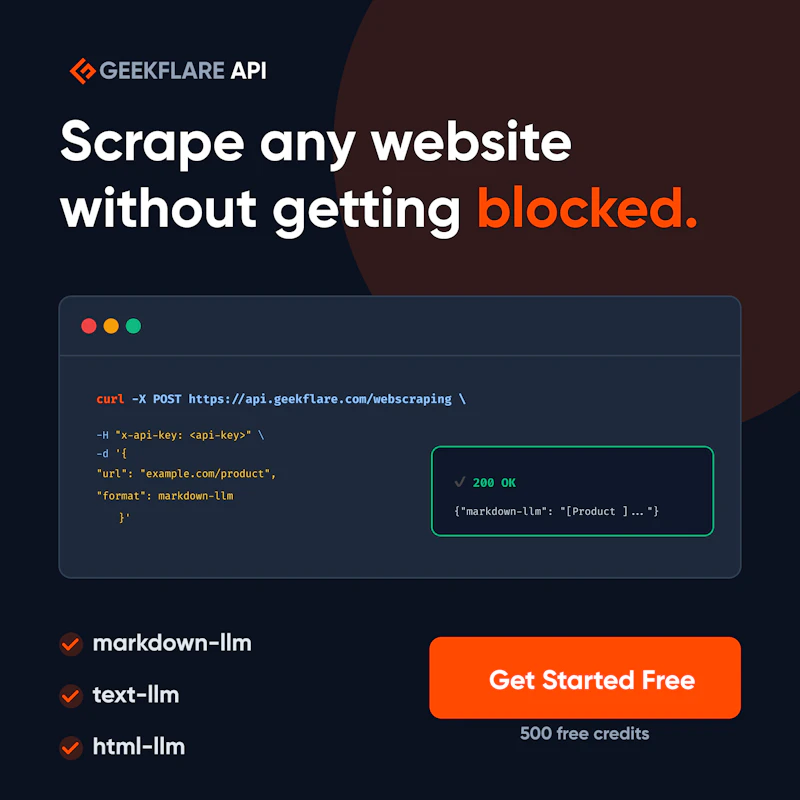 Geekflare Scraping API v2 screenshot 3