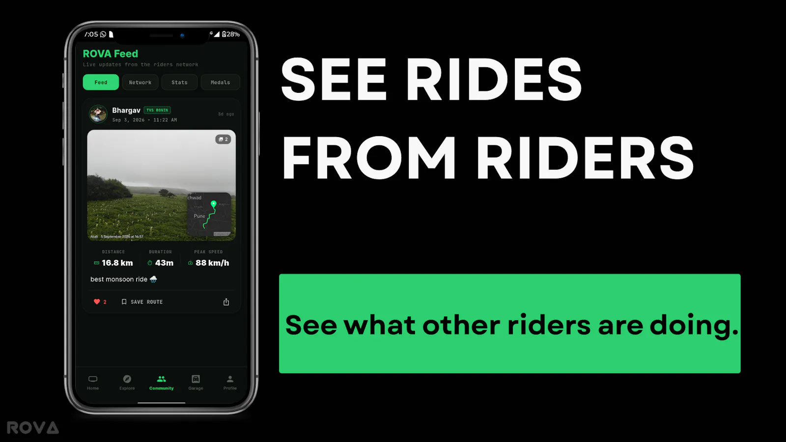 ROVA — Ride tracking App screenshot 4