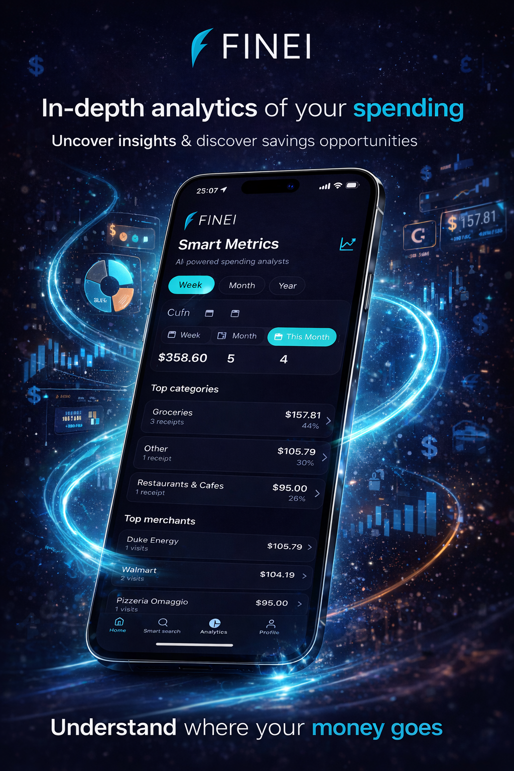 Finei – Receipt-Based Expense Tracker - Screenshot 4 showing product features and functionality
