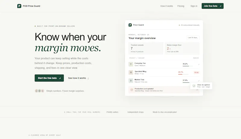 POD Price Guard screenshot 1
