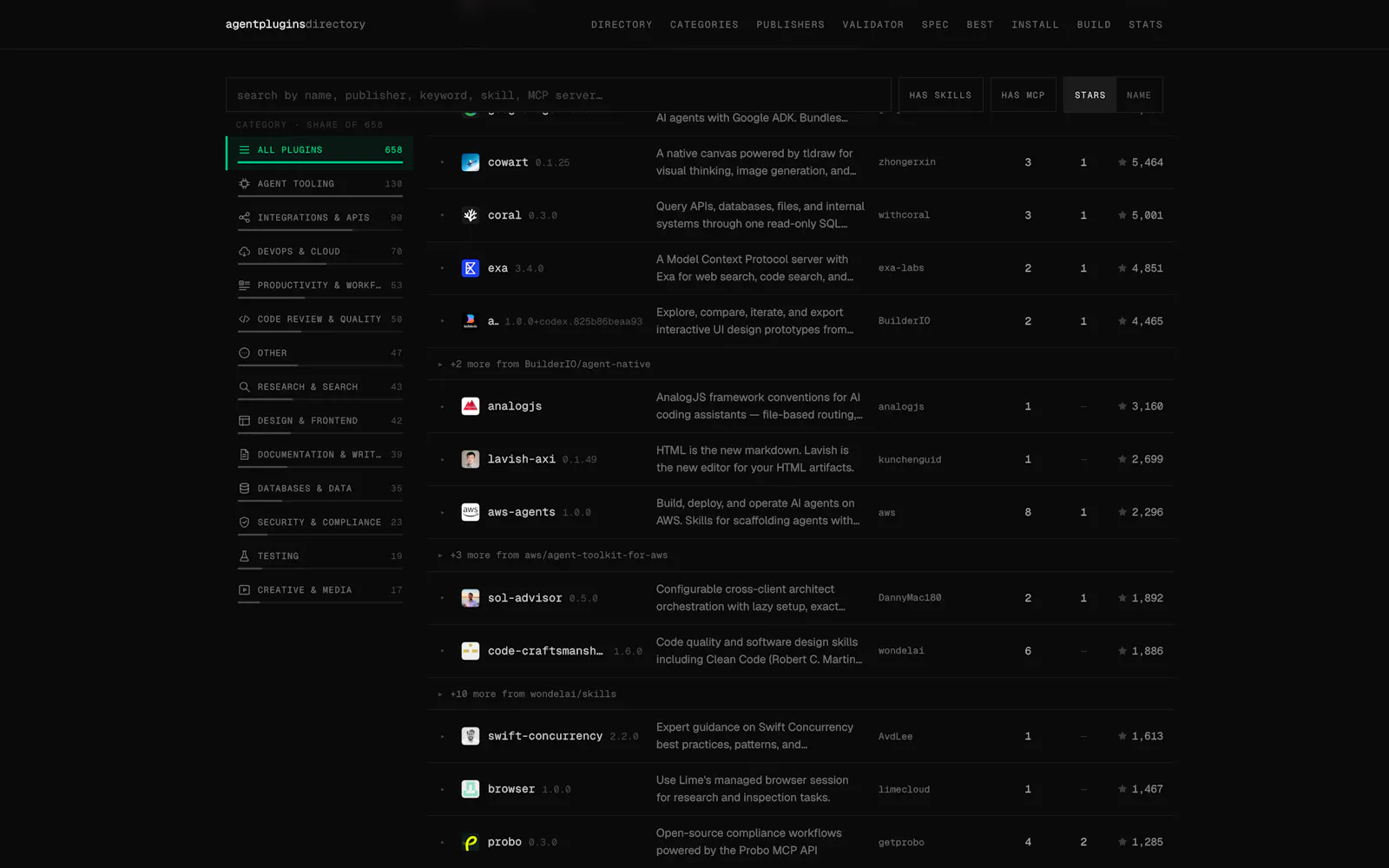 Agent Plugins Directory screenshot 2