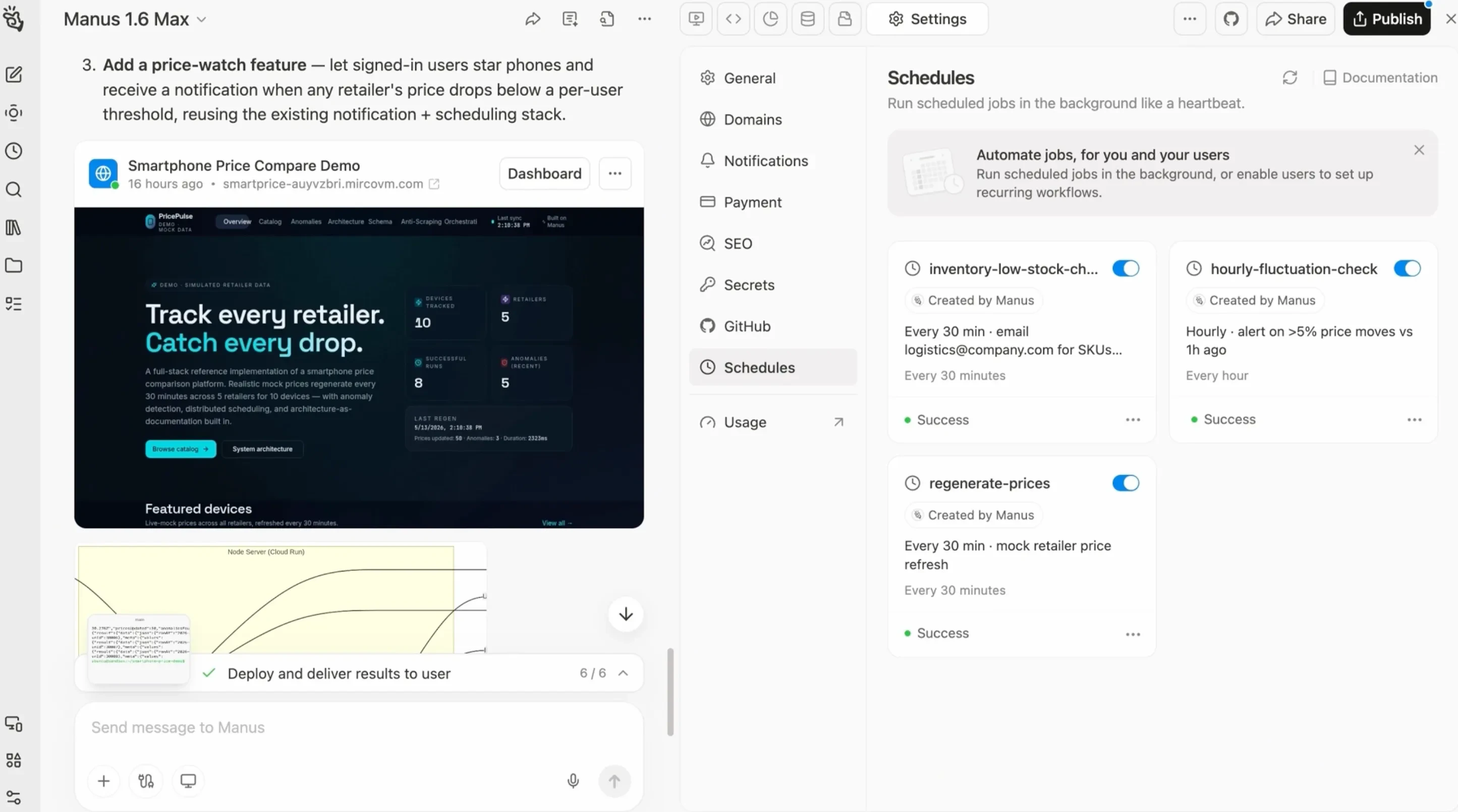 Manus Scheduled Tasks 2.0 screenshot 4