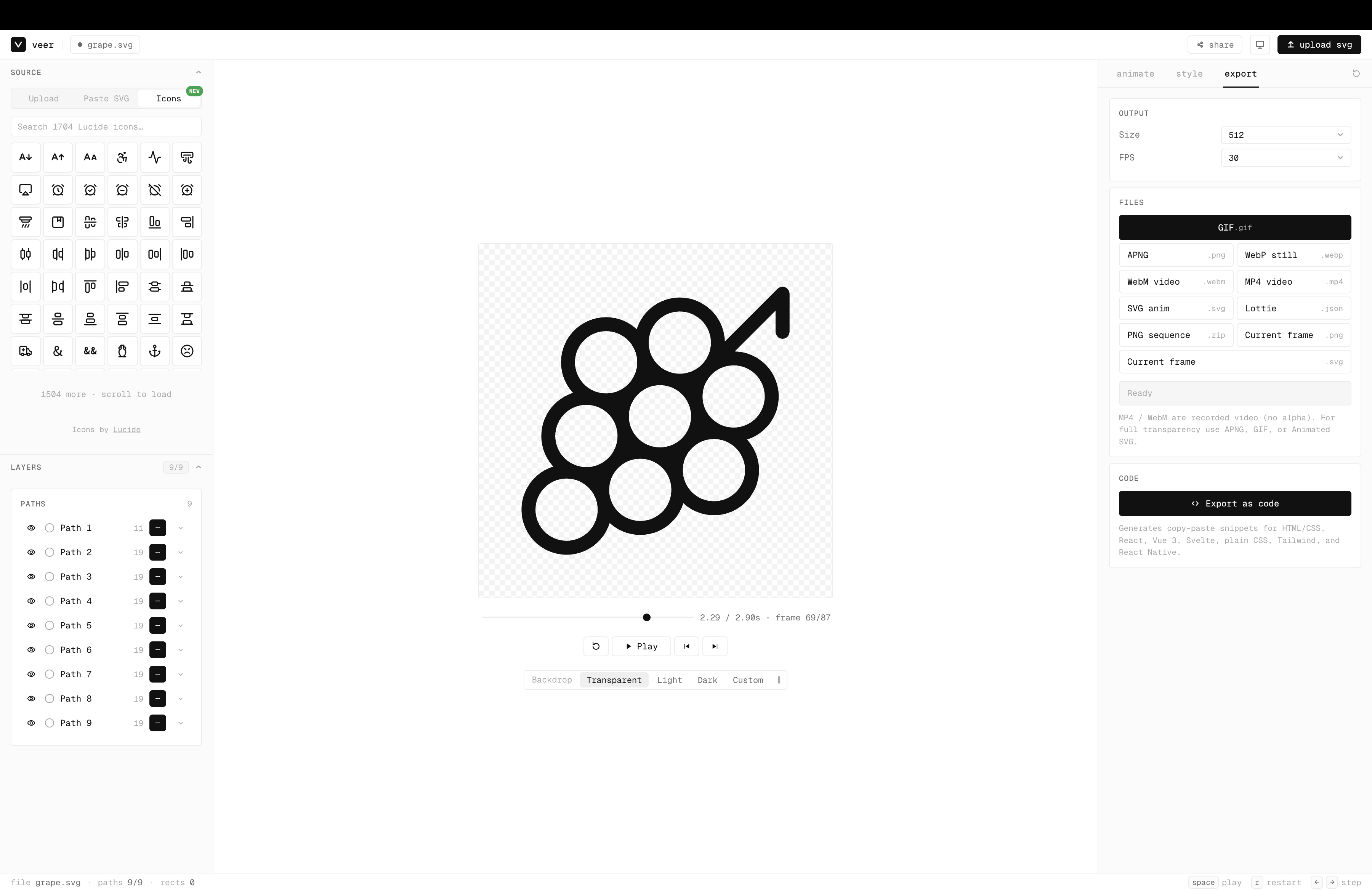 Veer - Free SVG logo & icon animator gallery image
