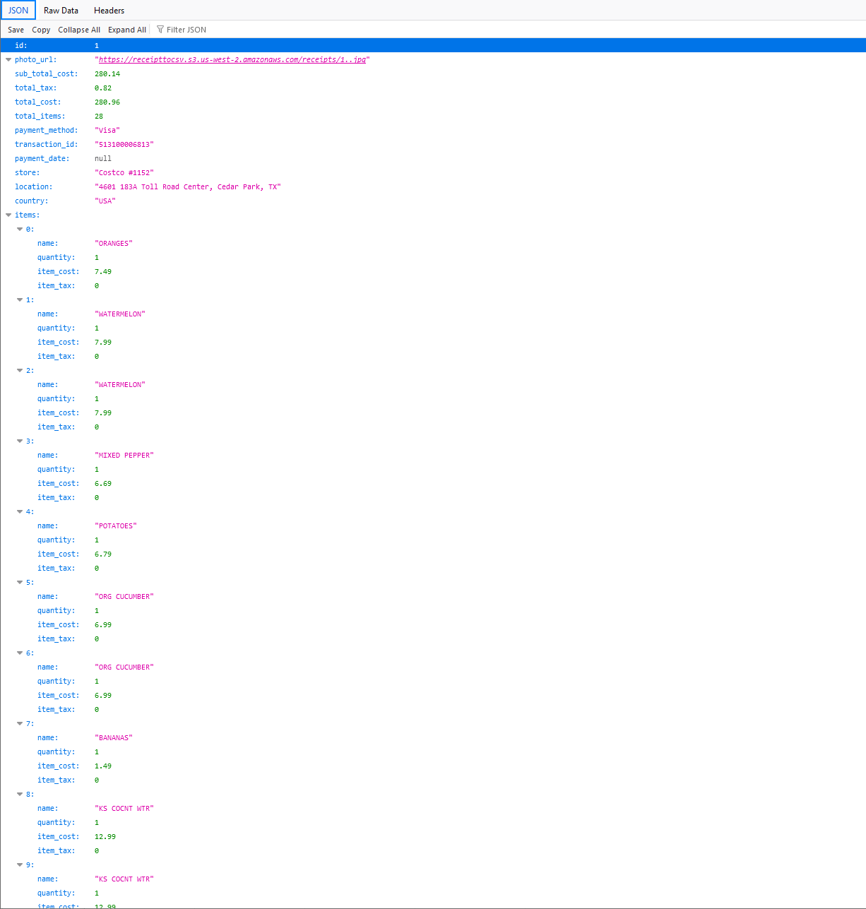 Quittung zu CSV media 4