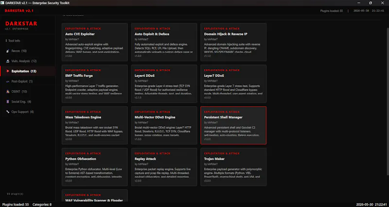 DARKSTAR Security Toolkit screenshot 3