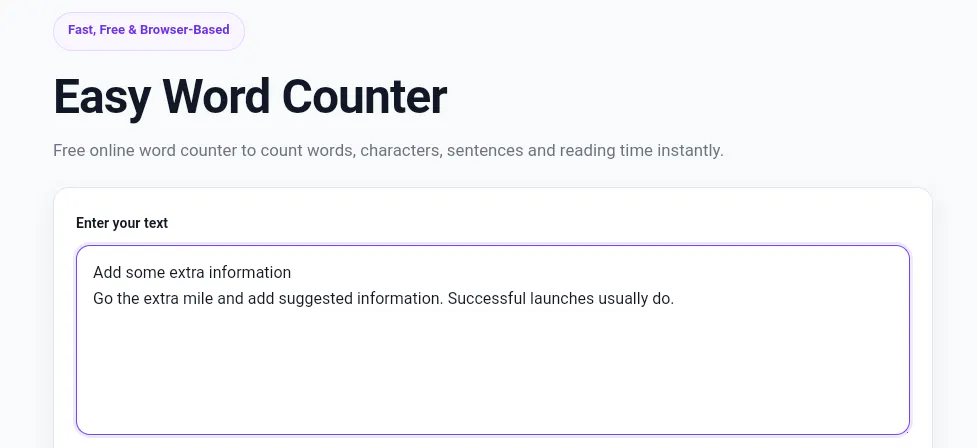 Easy Word Counter 제품 배너