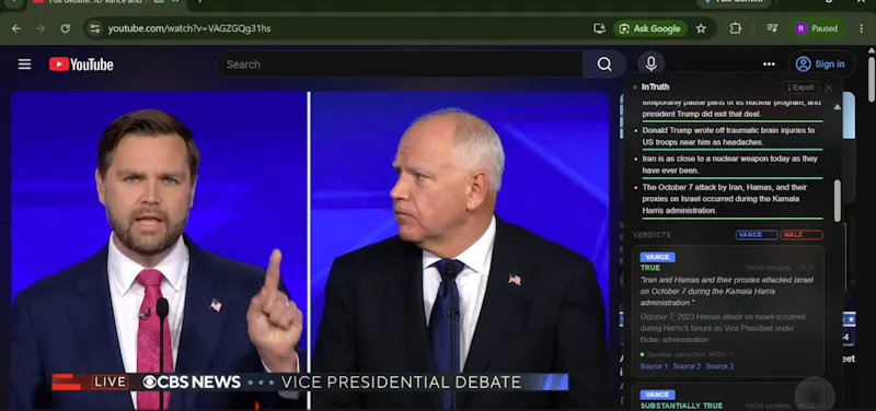 InTruth screenshot 2