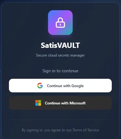 SatisVault - Main product screenshot demonstrating key features and user interface