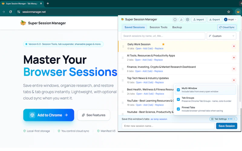 Super Session Manager screenshot 4