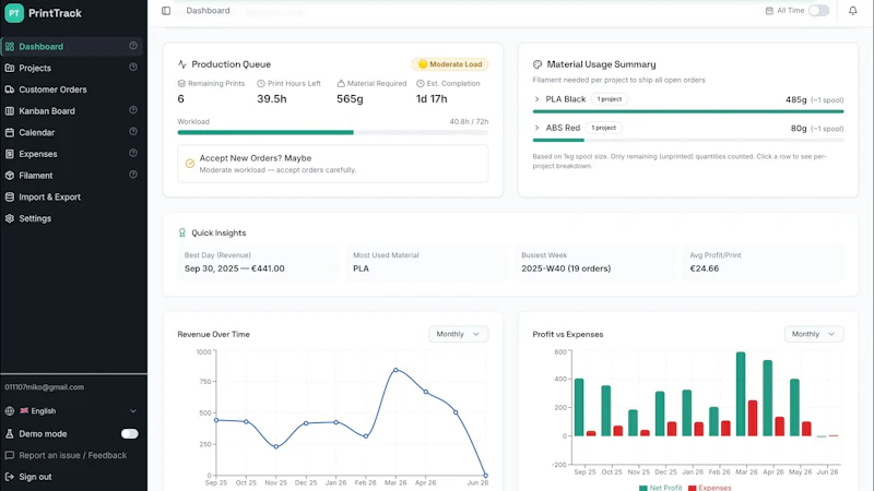 PrintTrack screenshot 1 (video preview)