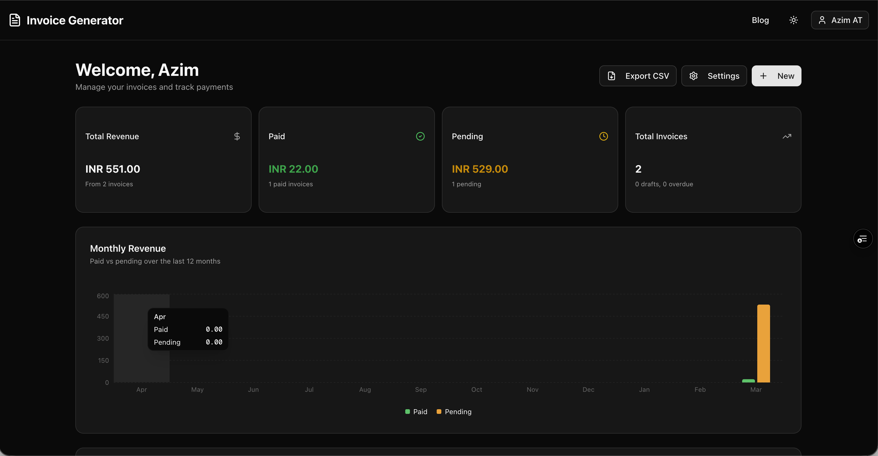 Free Invoice Generator - Main product screenshot demonstrating key features and user interface