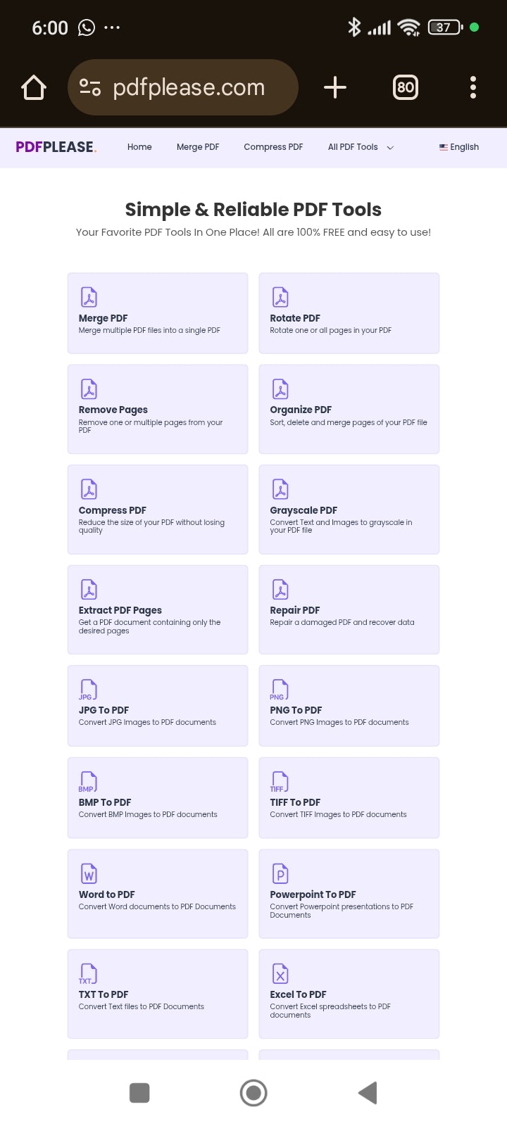 pdfplease - 무료, 쉽고 빠른 온라인 PDF 도구 미디어 4
