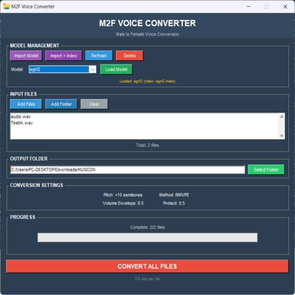 M2F Voice Converter gallery image