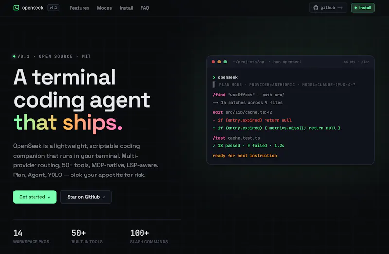 OpenSeek screenshot 1