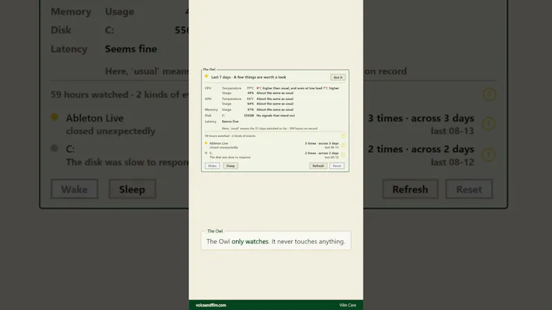 Vilm Care screenshot 1 (video preview)
