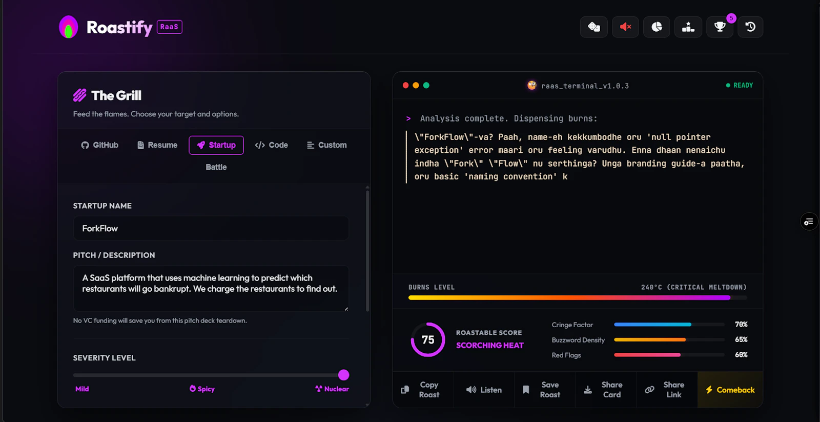 Roastify - Roast as a Service screenshot 3