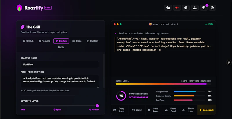 Roastify - Roast as a Service screenshot 3