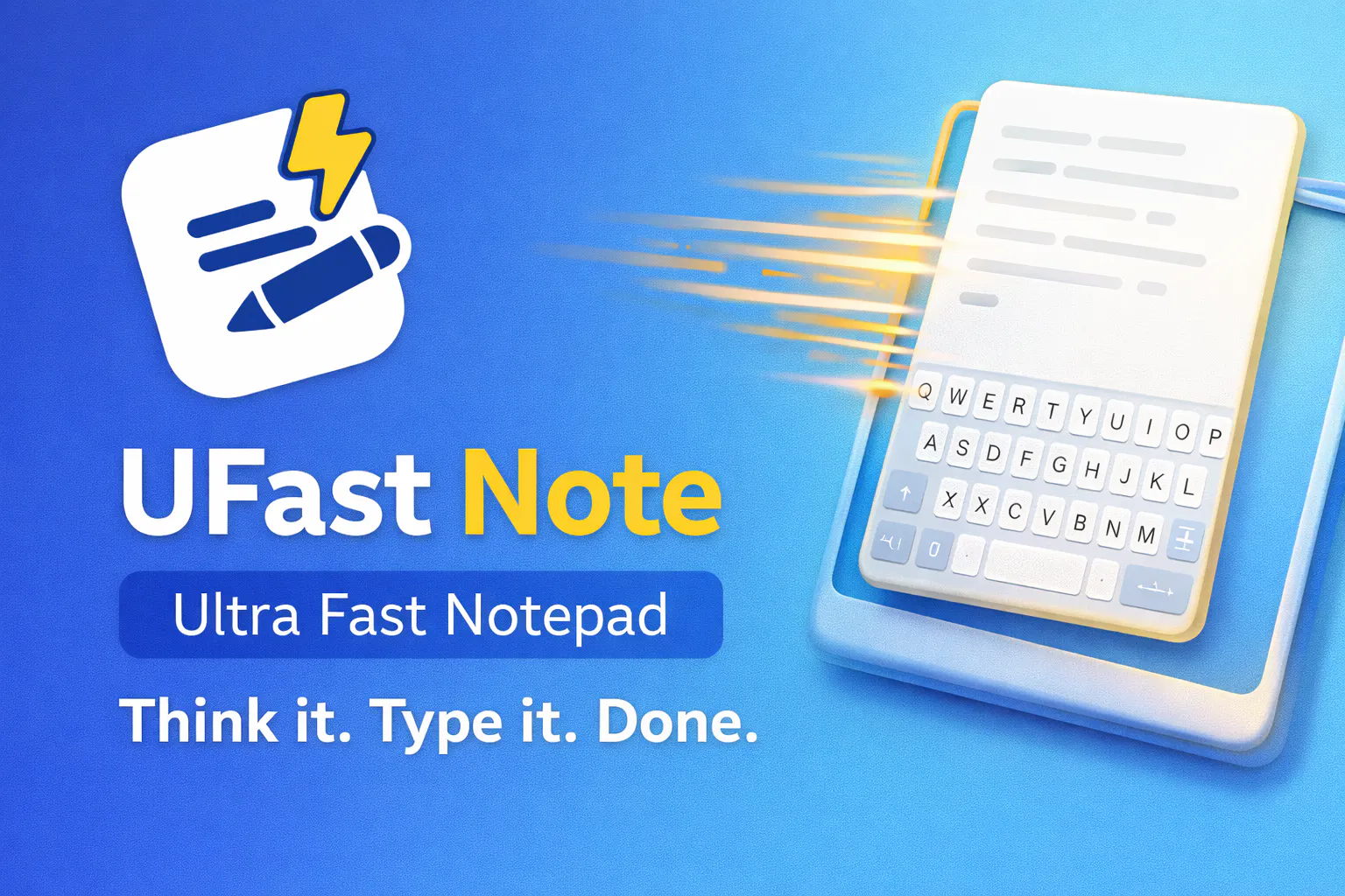 UFast Note のプロダクトバナー