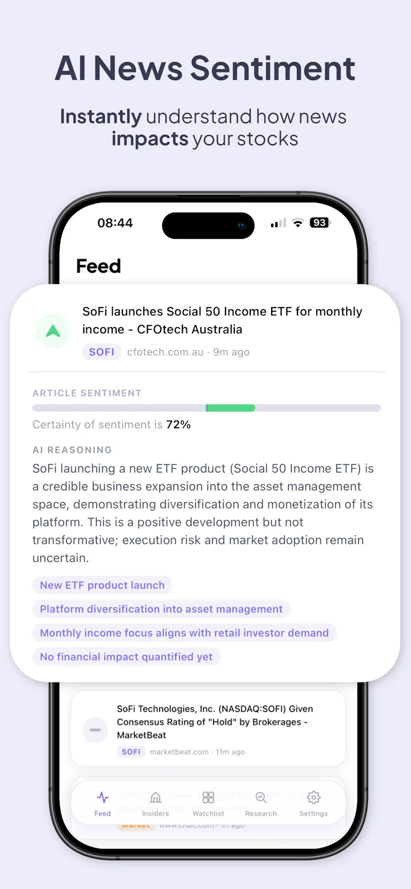 Sentex: Real-time AI Stock Intelligence screenshot 2