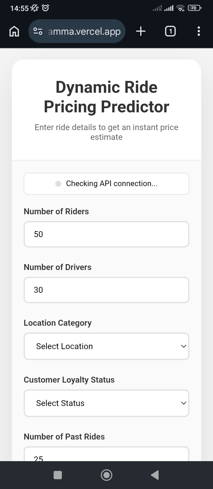 Dynamic Pricing Predictor gallery image