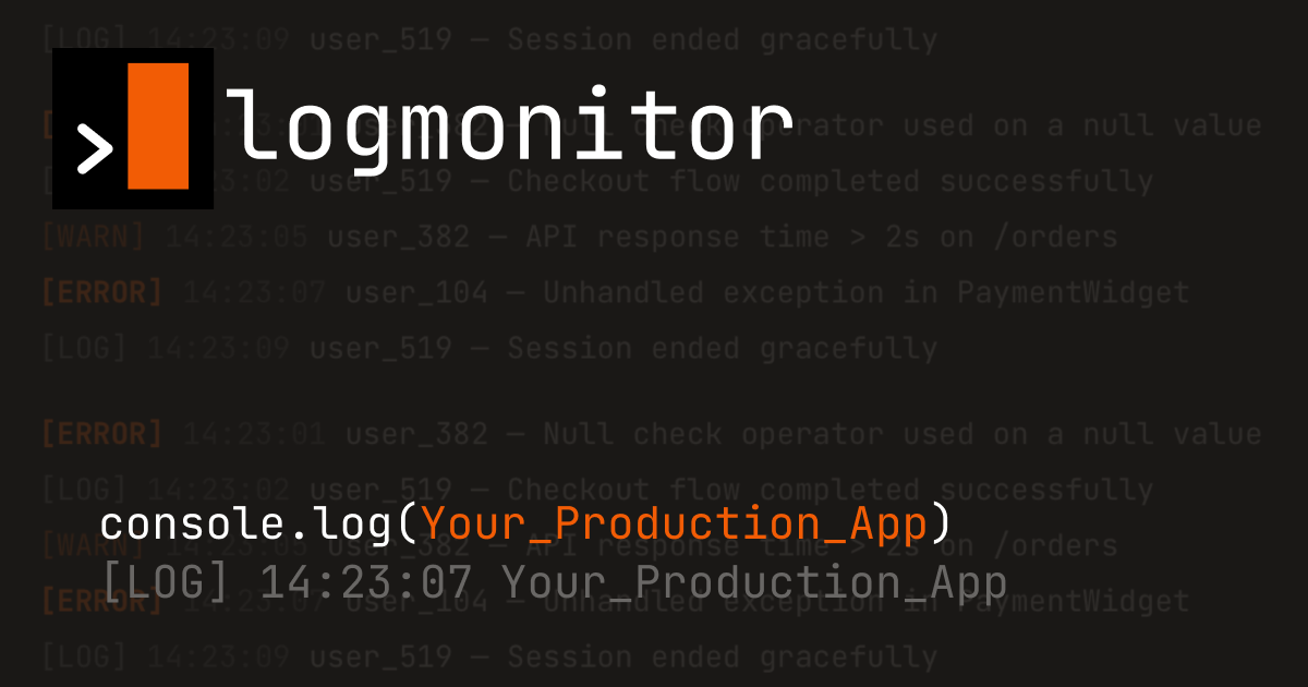 logmonitor.io - Main product screenshot demonstrating key features and user interface