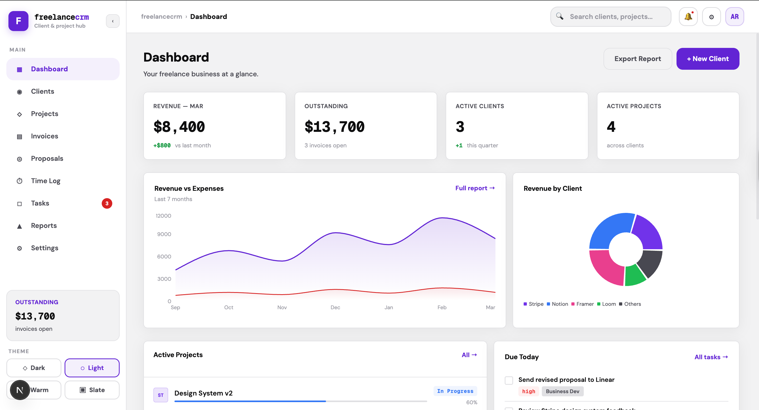 Freelance CRM Nextjs 14 React Template 2025.12.15 logo