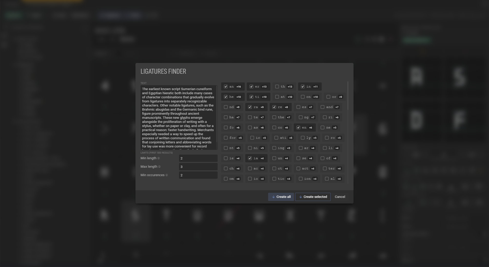 mkfont gallery image